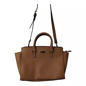 New York & Company Tan Leather Large Tote Bag Handbag Purse - Picture 1 of 5