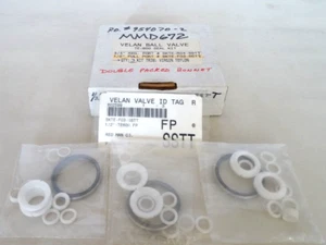 Velan Ball Valve TE-600 Seal Kit 1/2 " Full Port SKTE-F03-SST Box of 3 Pack - Picture 1 of 6