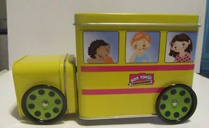 Yellow School Bus Box Tops Education Coin Bank Metal Tin General Mills 2012 - Picture 1 of 7