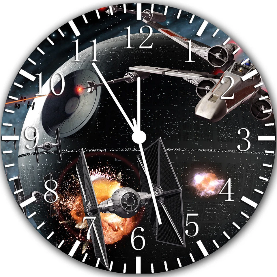 Reloj de pared Star Wars sin marco sin bordes bonito para regalos o decoración W356 Foto 1 de 1