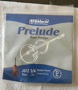 D'Addario J612 3/4 Scale Prelude Medium D Re Upright Double Bass String - Bild 1 von 2