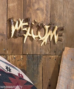 Vida silvestre Antler Northwood Woodland Cabin Lodge Placa de bienvenida Acento Decoración de pared - Imagen 1 de 1