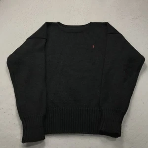 VINTAGE Polo Ralph Lauren Pullover Herren Large schwarz schwere Wolle Fischer - Bild 1 von 9