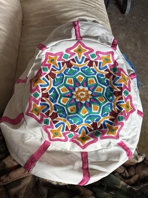 Марокко мечта ручной работы искусственной кожи пуф Османский чехол без набивки - Изображение 1 из 4