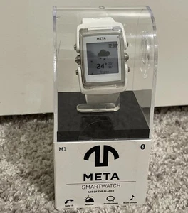 META M1 BLUETOOTH SMARTWATCH MW4004 Stainless Steel Case / Rubber Strap NEW - Picture 1 of 5
