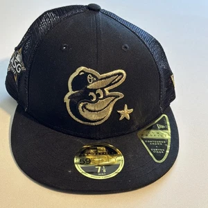 Used New Era  59Fifty Fitted 7 1/8 Baltimore Orioles 2022 MLB All Star Hat Gold - Picture 1 of 8