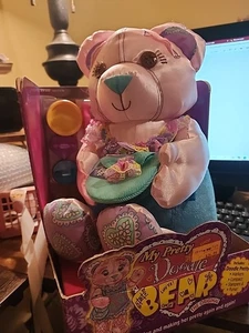 My Pretty Doodle Bear rose satin, denim et dentelle 1996 Tyco neuf dans sa boîte rose rare - Photo 1/10