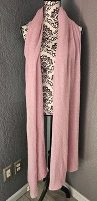 Women's Free People Scarf Knit Long Pink Soft Large 94" X 29" Used Once Bohemian - Image 1 of 4