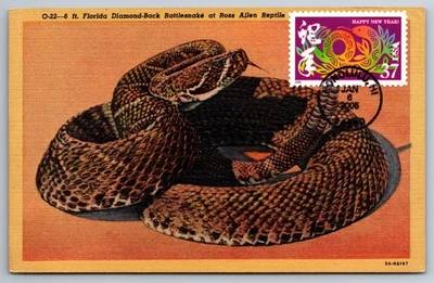 3895f Chinese Lunar New Year Snake FDC Maxi Card - Image 1 of 2