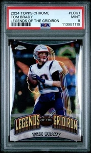 2024 Topps Chrome Legends of the Gridiron Tom Brady #log1 PSA 9 - Imagen 1 de 2