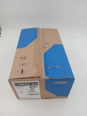 Mono Desechable DuPont Tyvek 400 Ropa Protectora Mediano Blanco Caja 25 Ct Foto 1 de 4