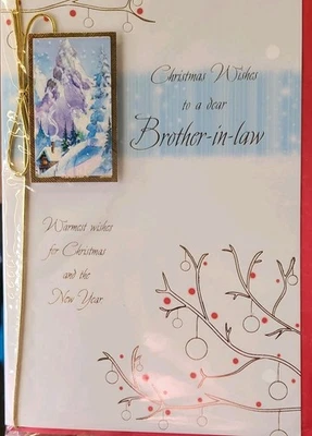 TIP TOP GREETINGS BROTHER IN LAW CHRISTMAS CARD CHRISTMAS WISHES 7 1/2x 5”FREE P&P Quick despatch