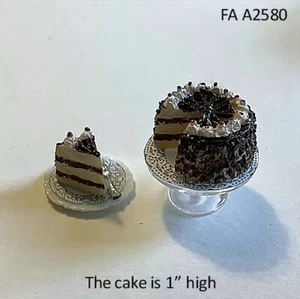 Miniatur Puppenhaus im Maßstab 1:12 - Schokoladen-Käsekuchen - Bild 1 von 1
