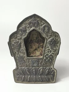 18/19th century Tibetan/Mongolian bronze Gau box filled exact Tsongkapa statue - Picture 1 of 16