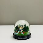 Vintage années 90 Minnesota 3 1/4" boule de neige en plastique dôme de neige orignal souvenir pêche