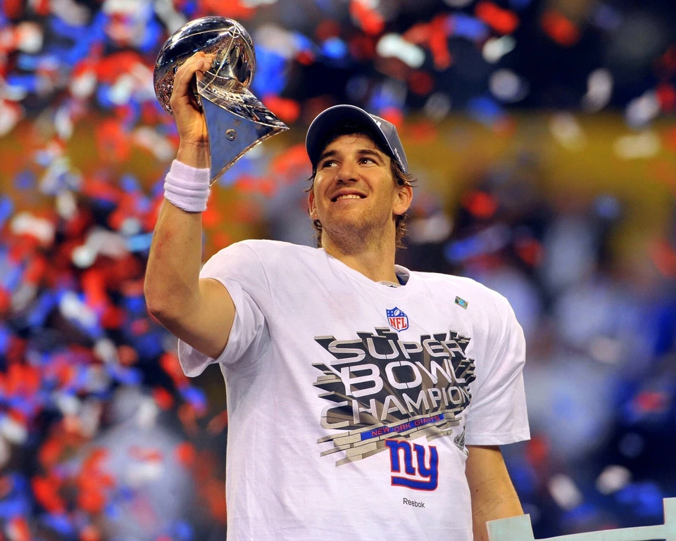 Foto 8x10 ELI MANNING New York Giants NFL Pro Super Bowl MVP HOF QB Foto 1 de 1