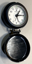Samsonite Black Folding Flip Travel Alarm Clock,Tested and Works Compact Camping