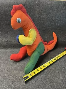 Peluche dinosaurio bloque de color vintage de peluche colores primarios marca Kodafill - Imagen 1 de 13