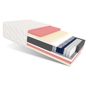 Matratze 90x200 Taschenfederkern CARPI H2 H3 7 Zonen Visco Latex 24 cm JERSEY - Bild 1 von 12