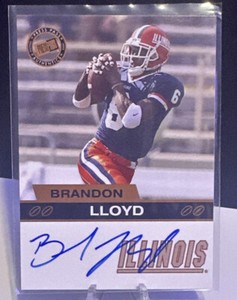 2003 Press Pass Autographs Brandon Lloyd RC Auto Illinois Fighting Illini