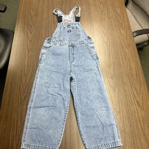 Union Bay Overalls Womens Small Denim Bib Capri Blue Jean Hook & Loop Y2K VTG - Picture 1 of 19
