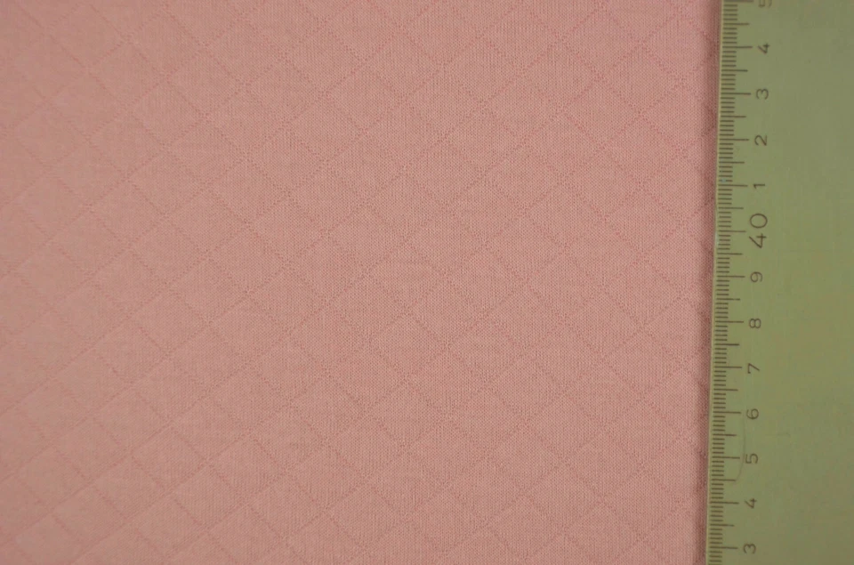 Sweatstoff mit Waffelmuster Rauten Steppsweat 50 x 150 cm lachsfarben - Bild 1 von 1