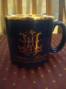 Nicholas & Alexandra Kaffeebecher - Blau Goldrand - Bild 1 von 2
