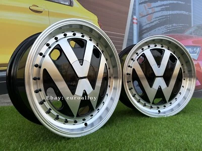 Ruedas JDM pulidas plateadas estilo RR 4x17 pulgadas 4x100: se adaptan a Volkswagen Foto 1 de 4