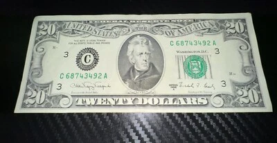 Billete de 20 dólares serie A 1988 Foto 1 de 4