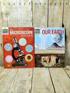2 The How and Why Wonder Vtg Illustrated Magazine Books Our Earth & Microscope - Foto 1 di 12