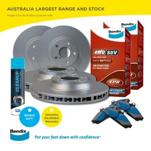 F+R Brake Rotors Bendix Pads for Toyota Landcruiser Prado 150 KDJ GRJ GDJ - Picture 1 of 7