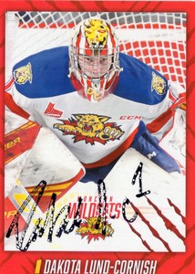 2019/20 Moncton Wildcats Autographed - DAKOTA LUND-CORNISH (g)