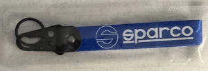 SPARCO JDM Keychain Metal key Ring Strap Lanyard Cobalt Blue Racing NEW - Picture 1 of 2