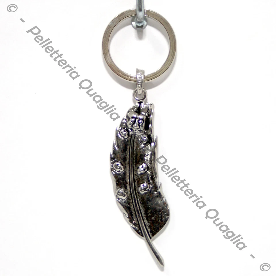 Portachiavi Portafortuna Foglia Donna Uomo Ciondolo Natura Bomboniera Argento T - Immagine 1 di 1