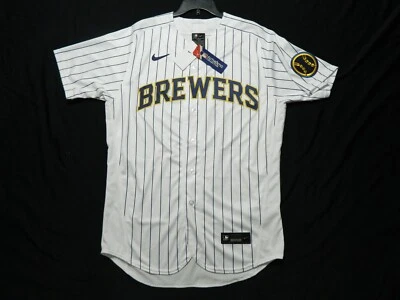 Camiseta deportiva auténtica Milwaukee Brewers Elite base flexible casa alternativa P/S 48 Reg$305 Foto 1 de 4