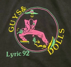 Vintage 90s Guys And Dolls Lyric 92 Musical T-Shirt Gambler Man 1992 Adult sz L - Bild 1 von 12