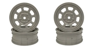 DE Racing Speedway Rear Buggy Wheels Silver Associated B6 & CW Oval DER-DSB-ARS - Picture 1 of 1