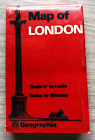 Carte vintage London Geographia, vers 1970s