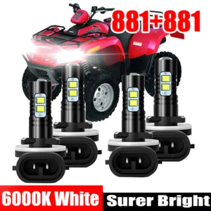 4 BRIGHT FOR ARCTIC CAT 400 500 650 700 HIGH LOW BEAM HEADLIGHT LED LIGHT BULBS - Picture 1 of 8