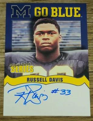 TK Legacy Michigan Wolverines MGB42 Russell Davis Autograph - Image 1 of 2