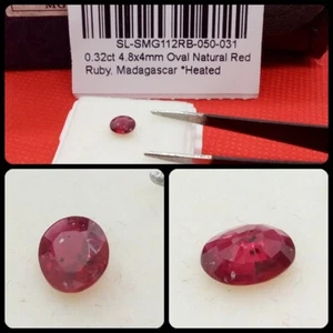 Rubí natural de Madagascar talla Oval 0.32 Cts - Imagen 1 de 9