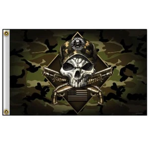 SEGURIDAD NACIONAL SEGUNDA ENMIENDA CAMUFLAJE CALAVERA (3' X 5') BANDERA - Imagen 1 de 1