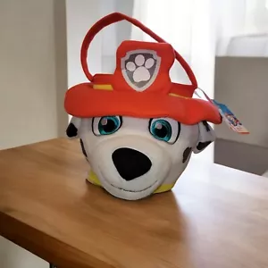 NWT PAW PATROL FIREMAN "MARSHALL" PLUSH HALLOWEEN EASTER BASKET Dalmatian - Picture 1 of 5