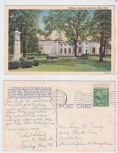 TurtlesTradingPost- Niles, OH 1947- McKinley Memorial Park- Bowling Green Cancel - Picture 1 of 1