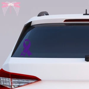 Pancreatic Cancer Heart Awareness Ribbon Purple Vinyl Decal Stickers 22 Sizes - Bild 1 von 3