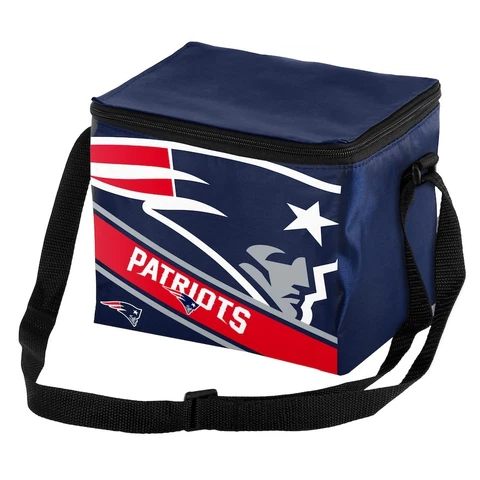New England Patriots Big Logo Stripe 6 Pack Cooler Cover