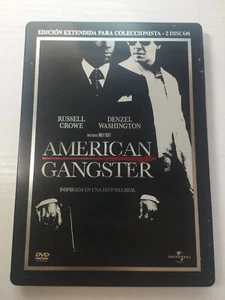 American Gangster Crowe Washington - 2 x DVD Steelbook Español Ingles Rg 2 Am - Imagen 1 de 5