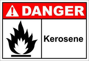 Kerosin Gefahr OSHA / ANSI LABEL AUFKLEBER STICKER - Bild 1 von 1