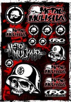 Factory Effex Sponsor Logo Sticker Sheet Metal Mulisha Sticker Kit 2 16-68052