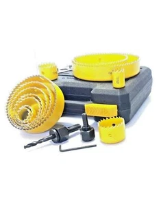 KIT FRESE A TAZZA DA TRAPANO SET 16 PEZZI SEGHE FORA LEGNO PLASTICA CARTONGESSO - Foto 1 di 3